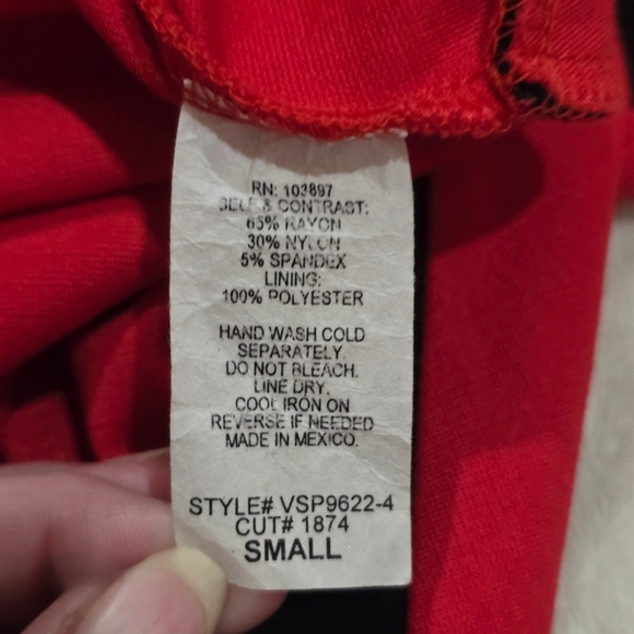 Charlotte Russe ✦ Red Strapless Bodycon Dress ✦ Drop Waist Asymmetrical Tube S - Picture 11 of 16
